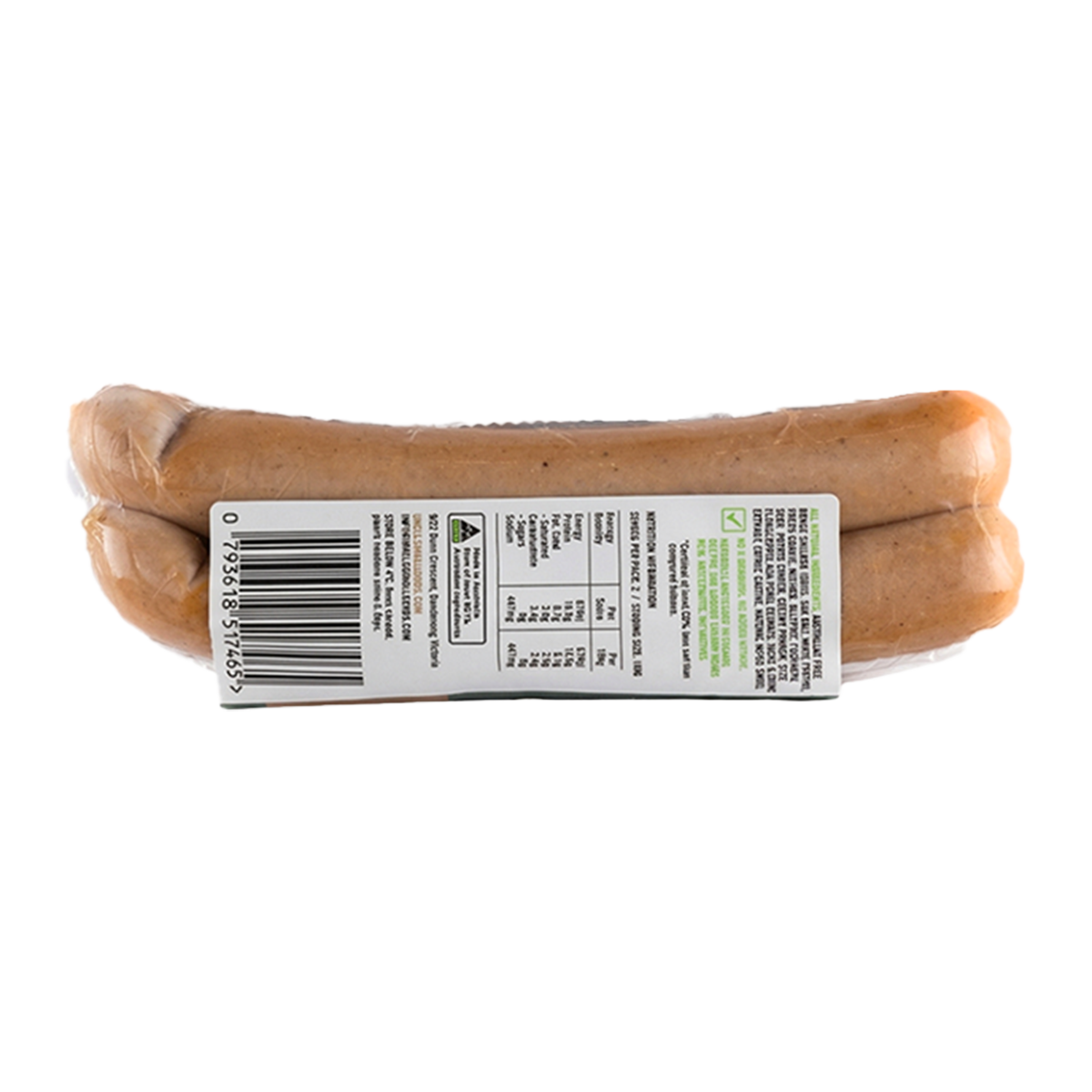 Uncle's Smallgoods Nitrite Free Free Range Chicken Kabana 200g
