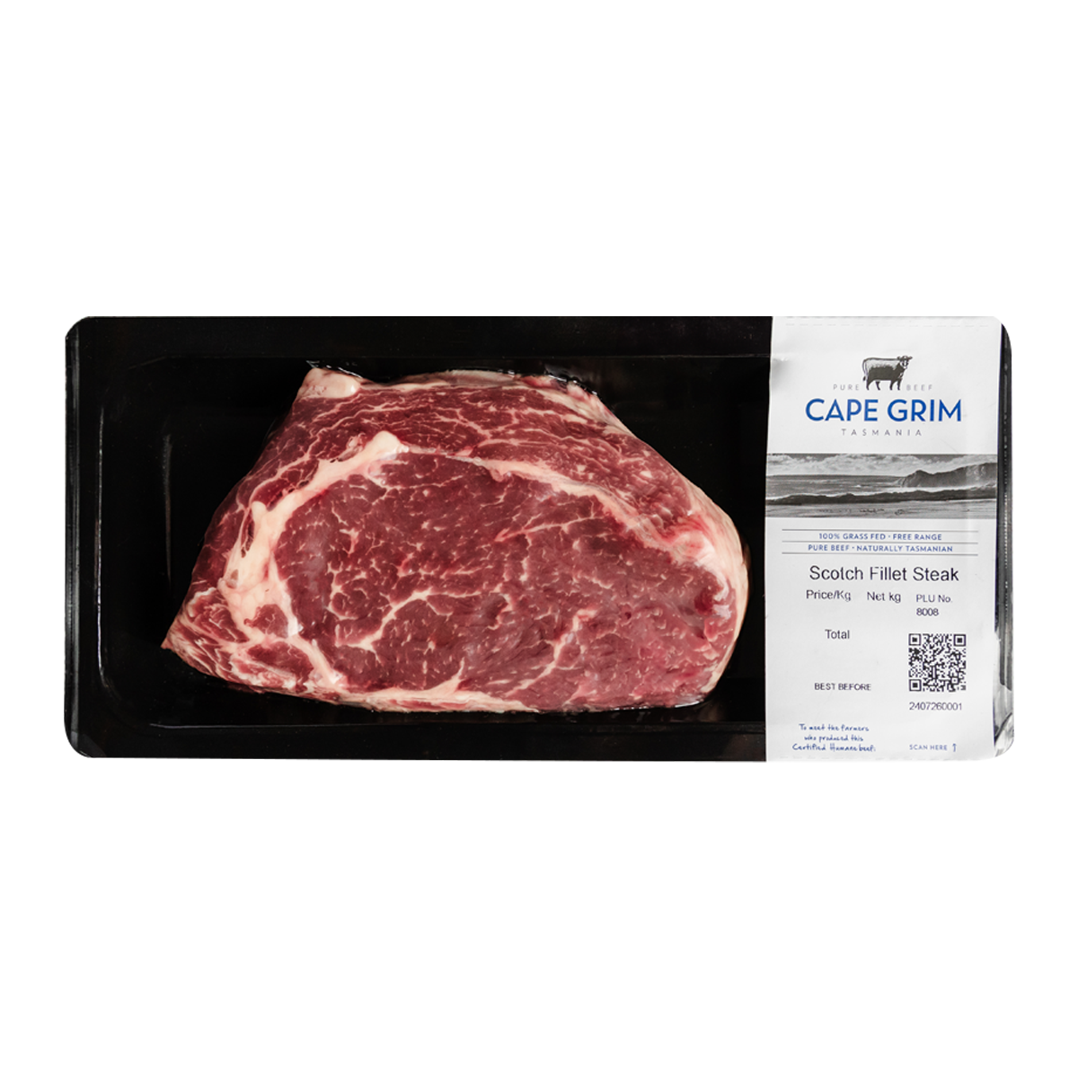 Cape Grim Tasmanian grass-fed beef scotch fillet steak 200-400g | Harris Farm Markets