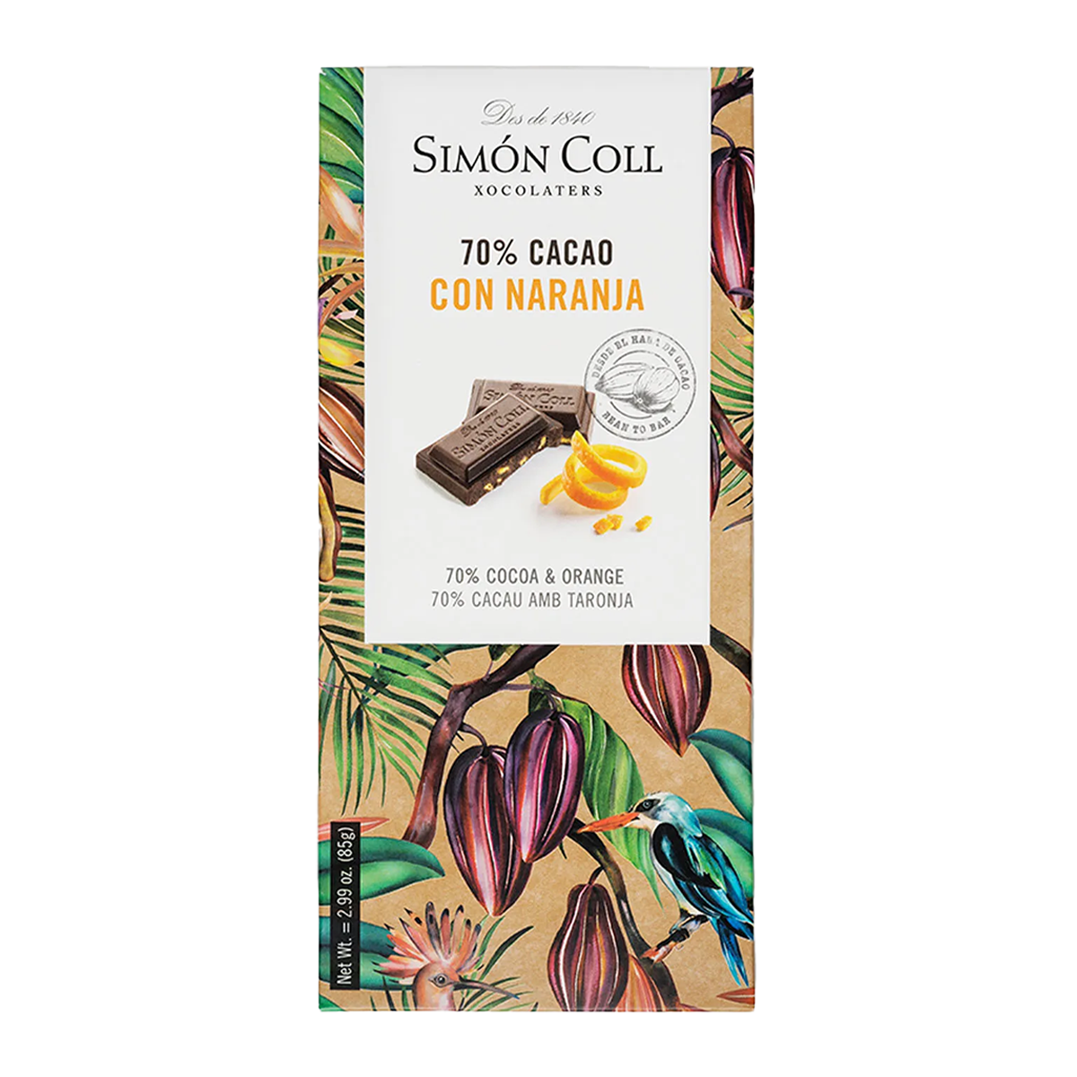 Simon Coll Orange Dark Chocolate 85g