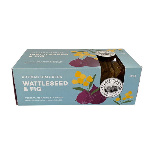 Valley Produce Co Wattleseed & Fig Artisan Crackers 100g