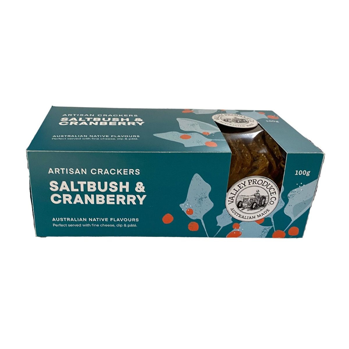 Valley Produce Co Saltbush & Cranberry Artisan Crackers 100g