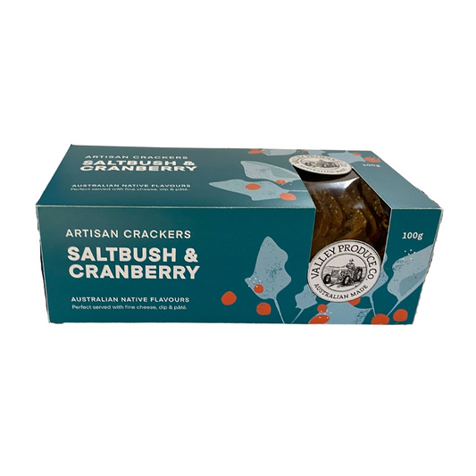 Valley Produce Co Saltbush & Cranberry Artisan Crackers 100g