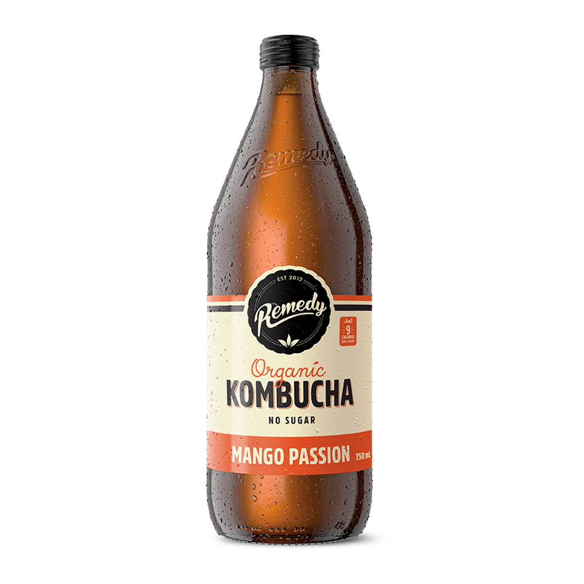 Remedy Organic Kombucha Mango and Passionfruit 750ml