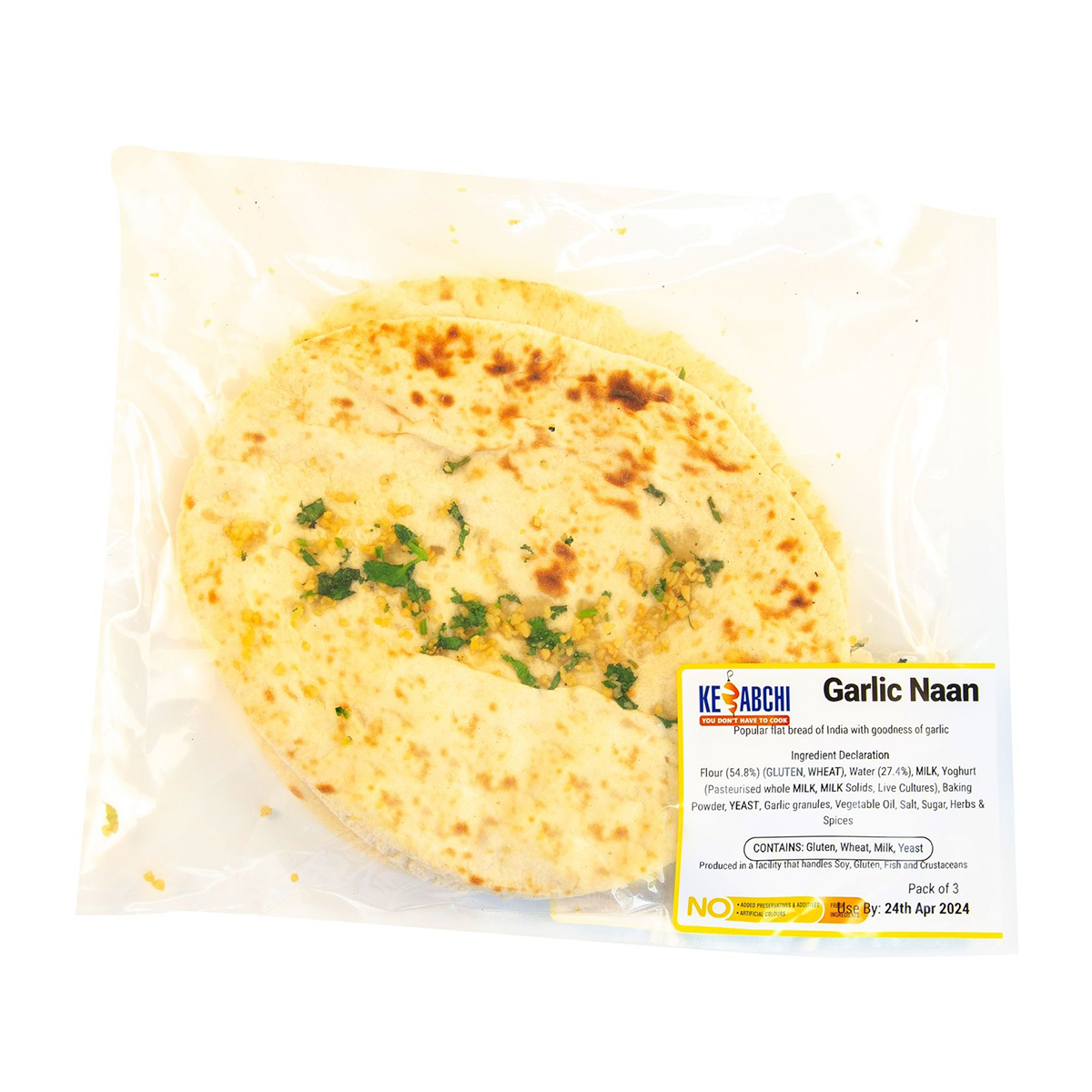 Kebabchi Garlic Naan x2 280g