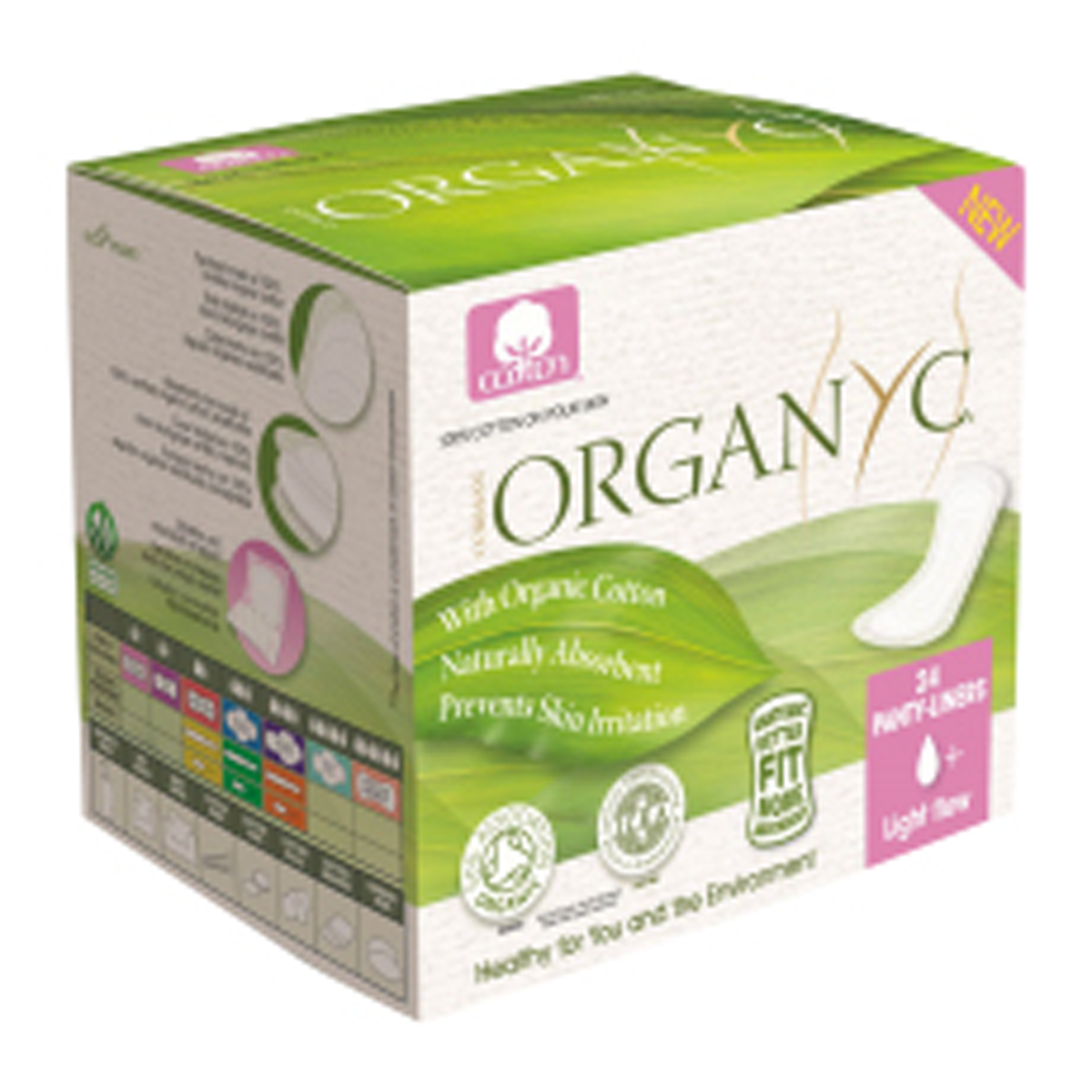 Organyc Light Flow Panty Liners x24