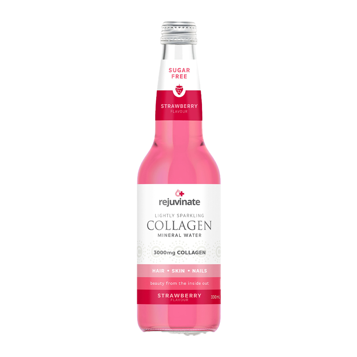Rejuvinate Collagen Sparkling Water Strawberry 350ml