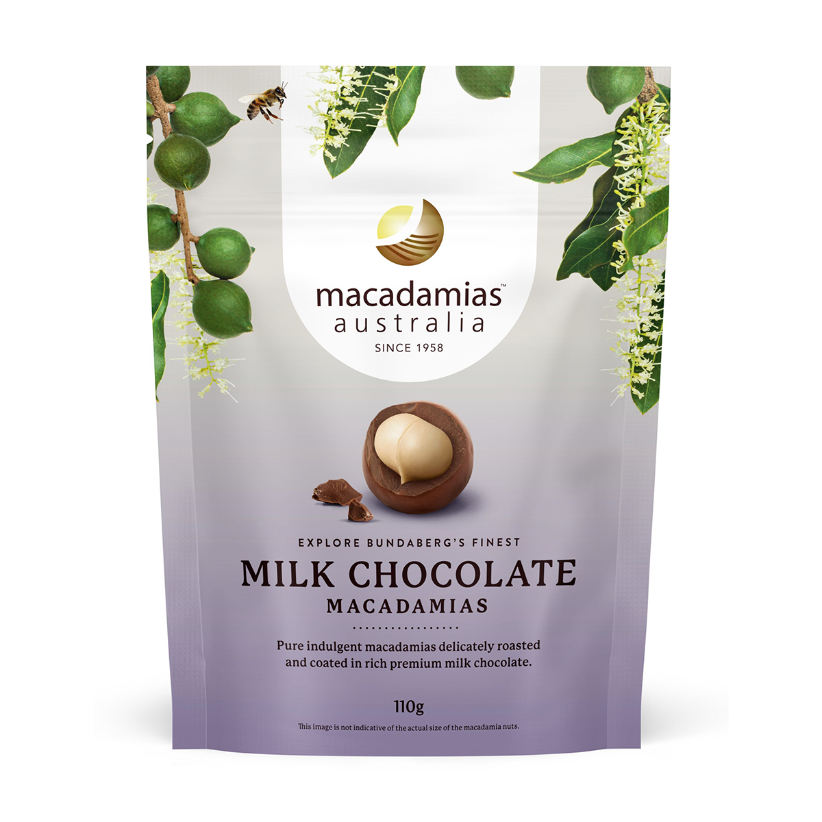 Macadamias Australia Milk Chocolate Macadamia 110g