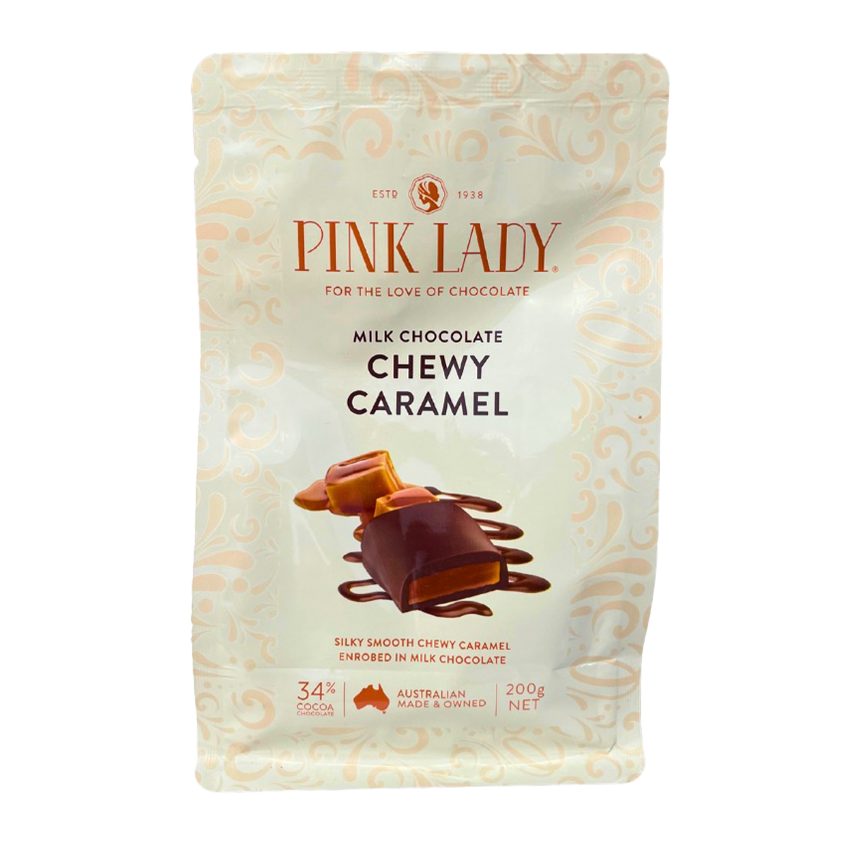 Pink Lady Milk Chocolate Chewy Caramel 200g