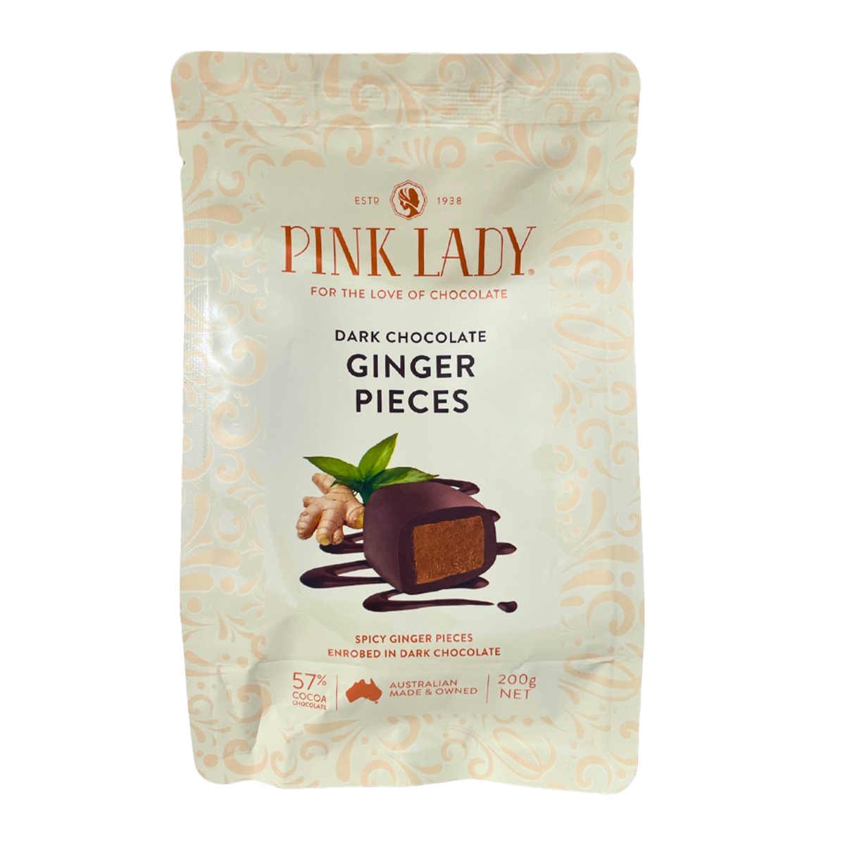 Pink Lady Dark Chocolate Ginger Pieces 200g