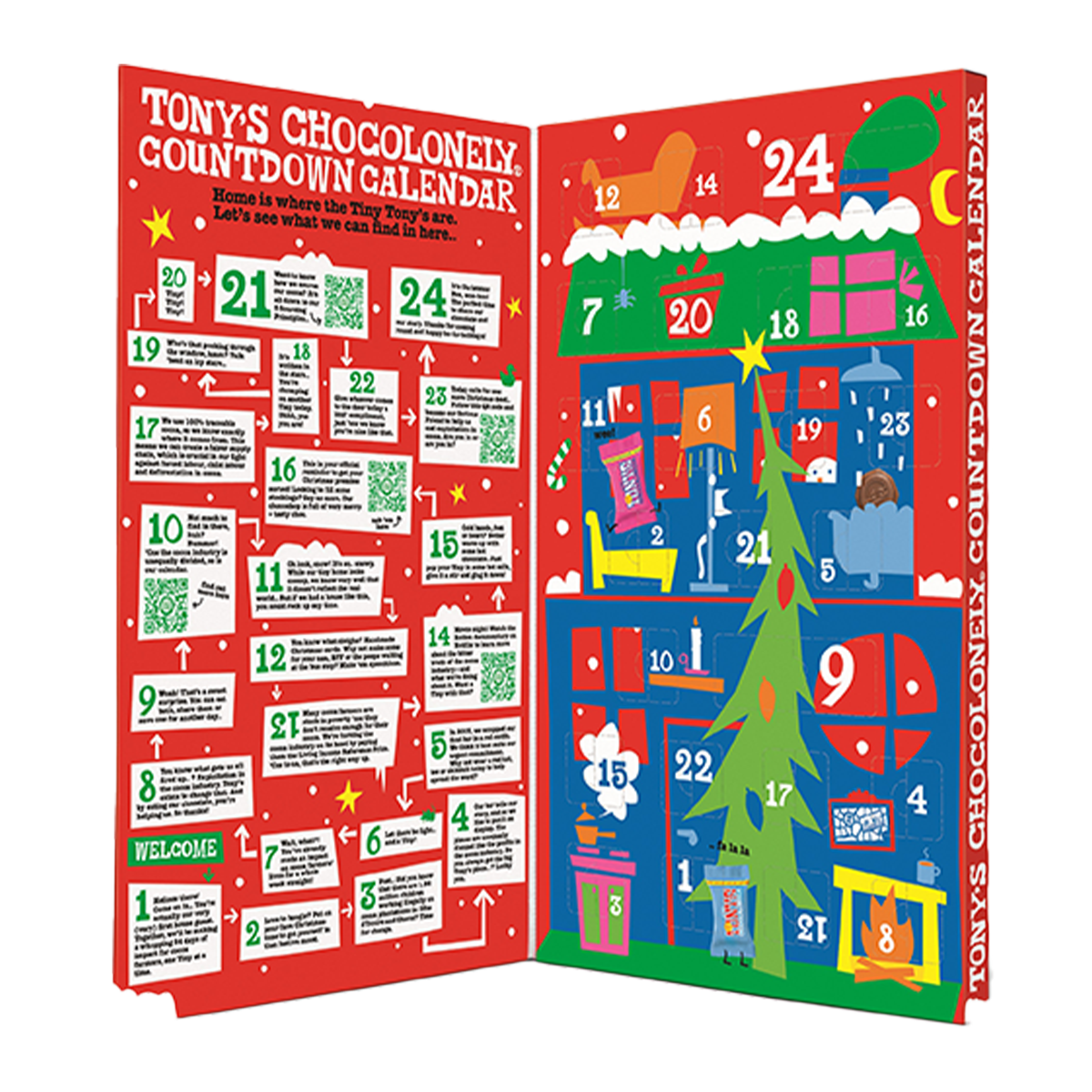 Tony's Chocolonely Countdown Advent Calendar 225g