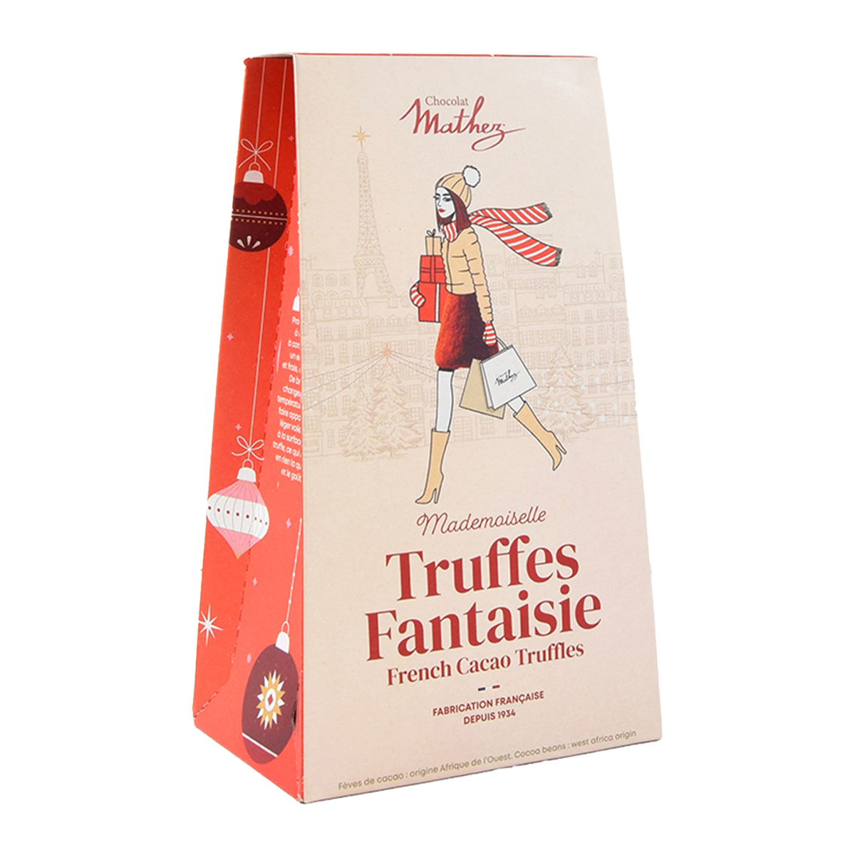 Chocolate Mathez Truffes Fantaisie French Cacao Truffles Christmas Box 100g