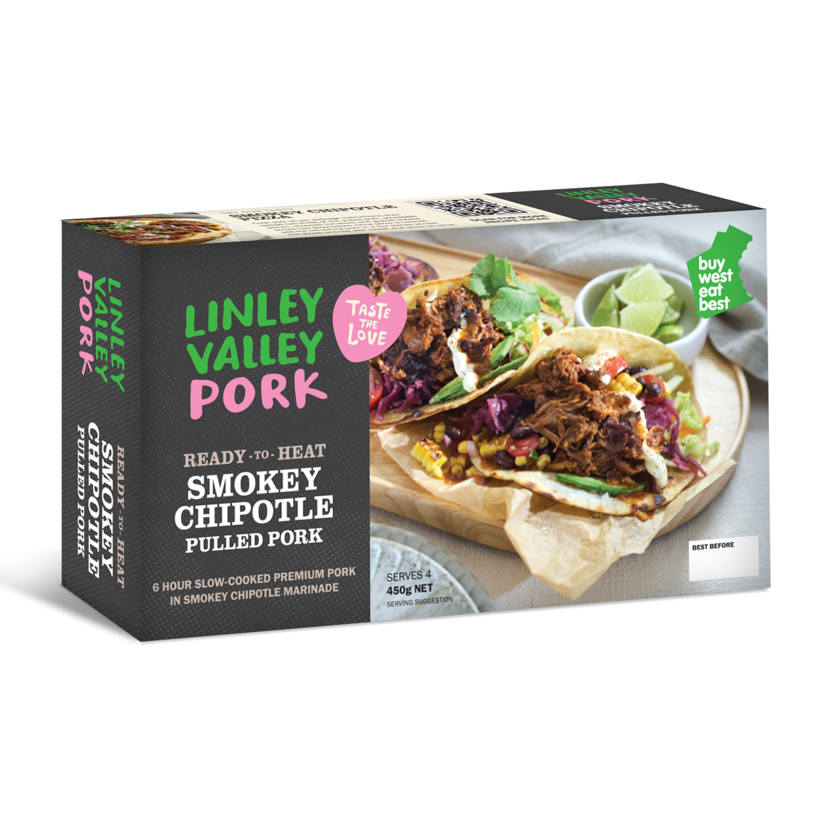 Linley Valley Pulled Pork Smokey Chipotle 450g β Harris Farm Markets