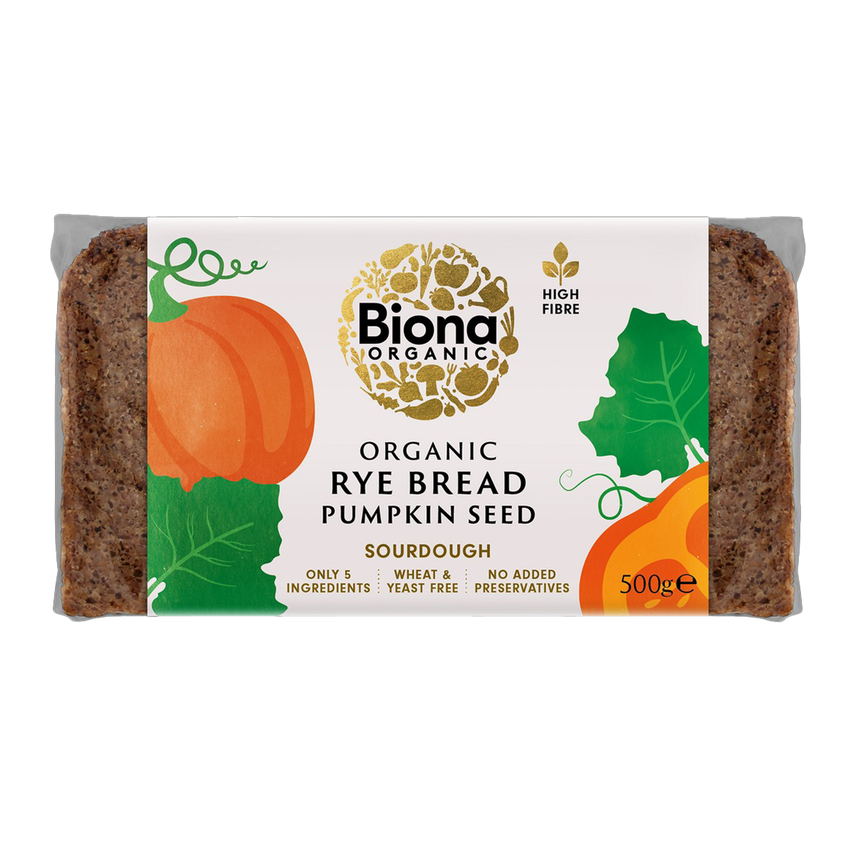 Biona Rye Bread Pumpkin Seeds 500g