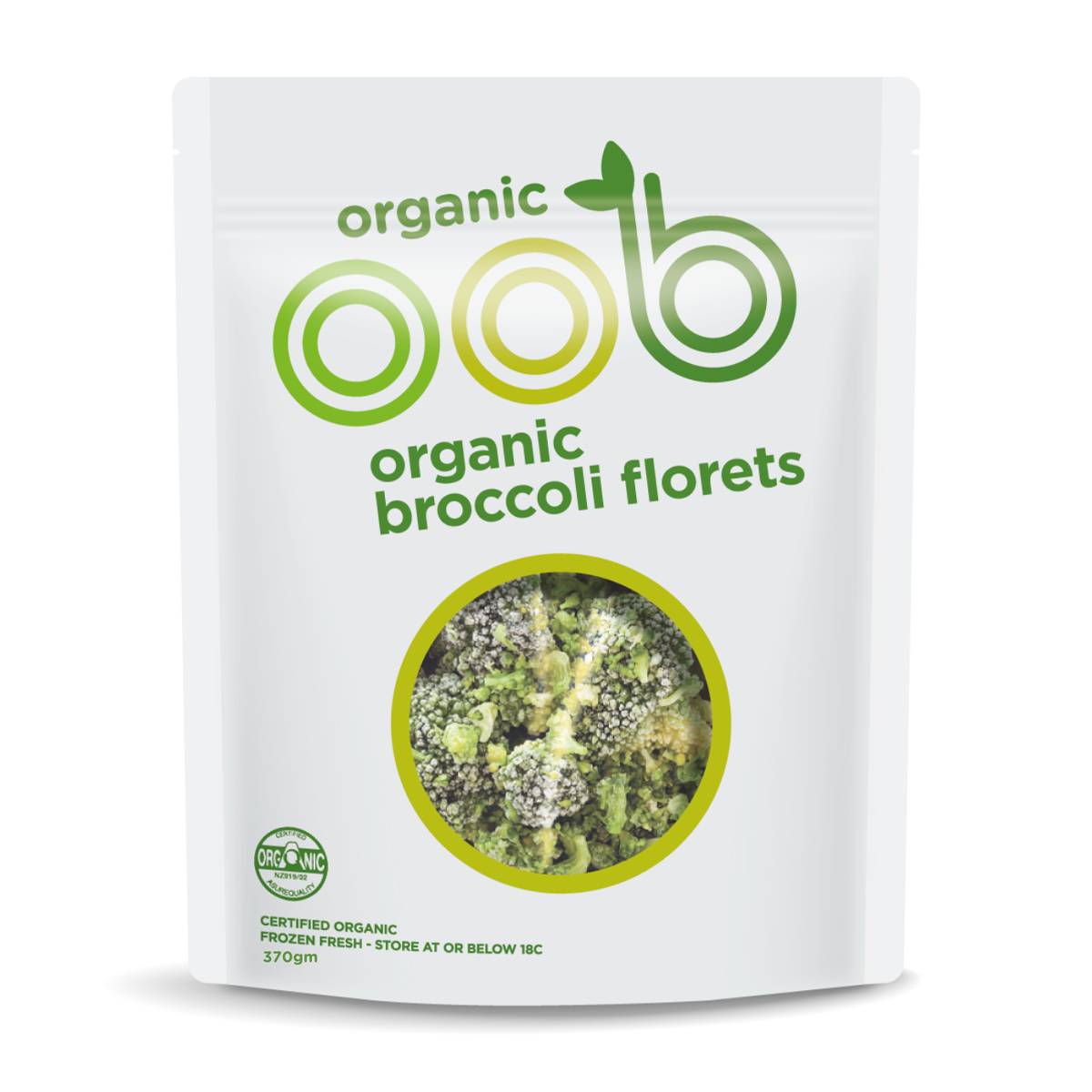 OOB Frozen Organic Broccoli 370g