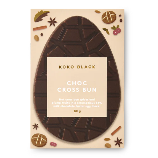 Koko Black Chocolate Cross Bun Block 80g