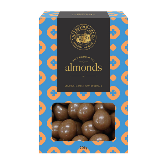Valley Produce Co Milk Chocolate Almonds 220g