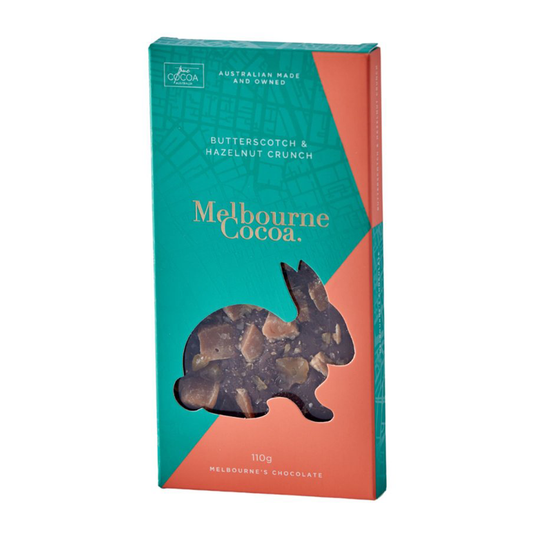 Melbourne Cocoa Butterscotch Hazelnut Block 110g