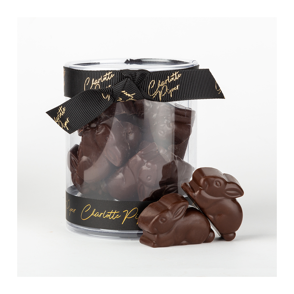 Charlotte Piper Dark Chocolate Tiny Sitting Bunny 100g