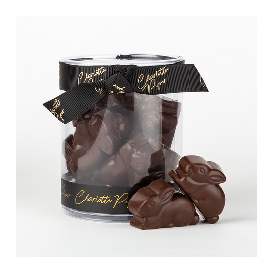 Charlotte Piper Dark Chocolate Tiny Sitting Bunny 100g