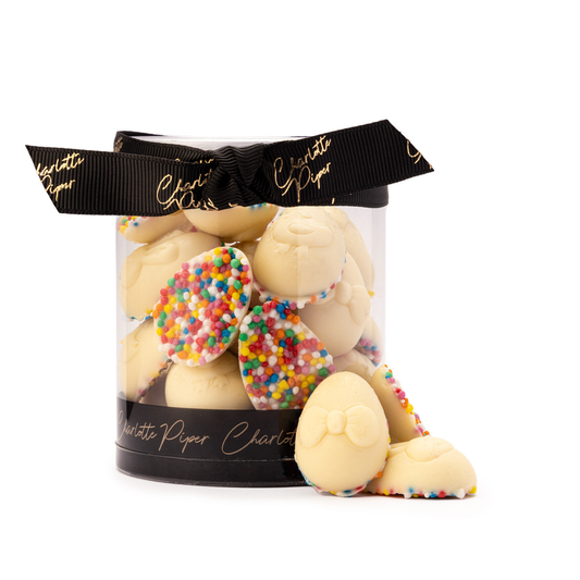 Charlotte Piper White Chocolate with Natural Sprinkles Small Eggs 100g