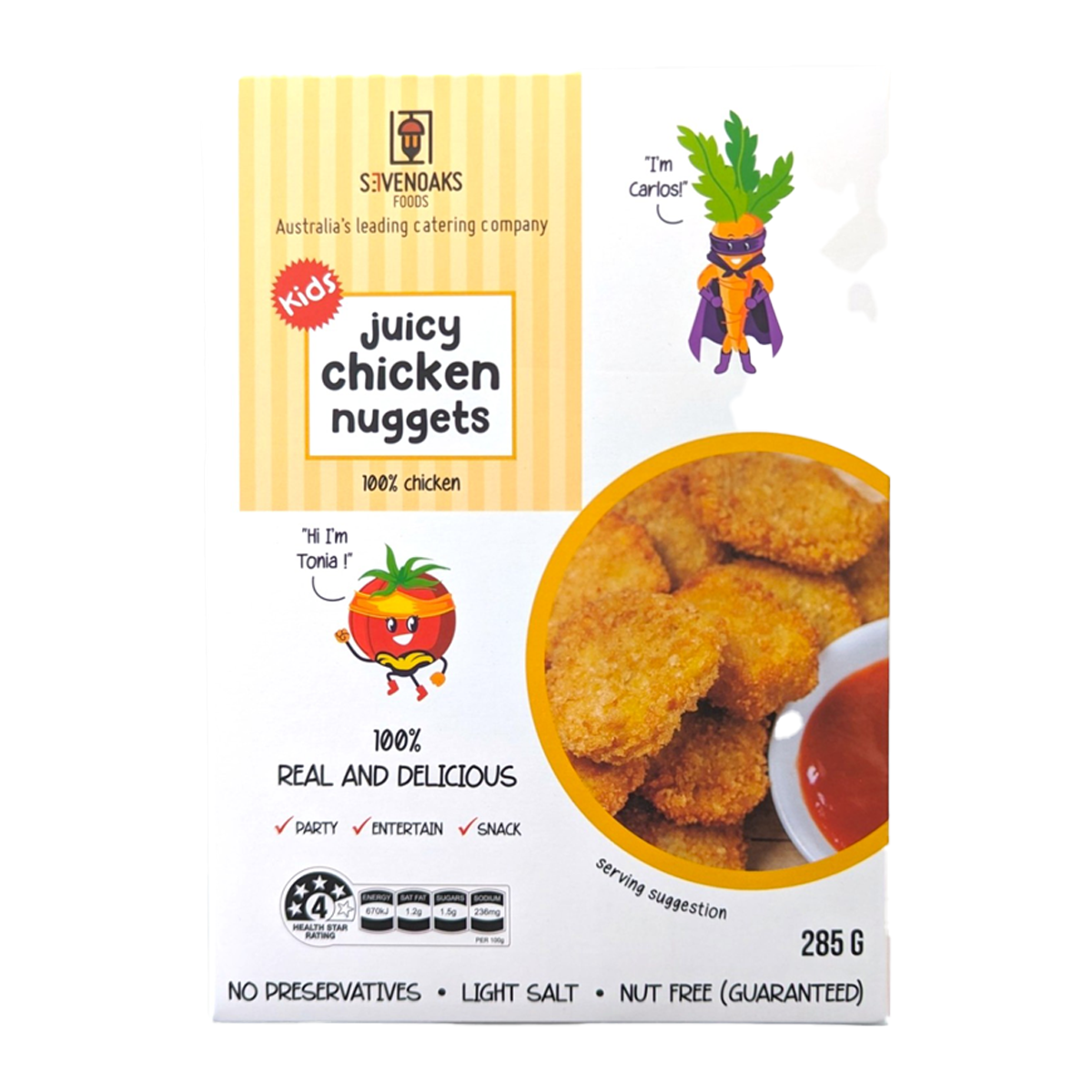Sevenoaks Foods Juicy Chicken Nuggets 285g