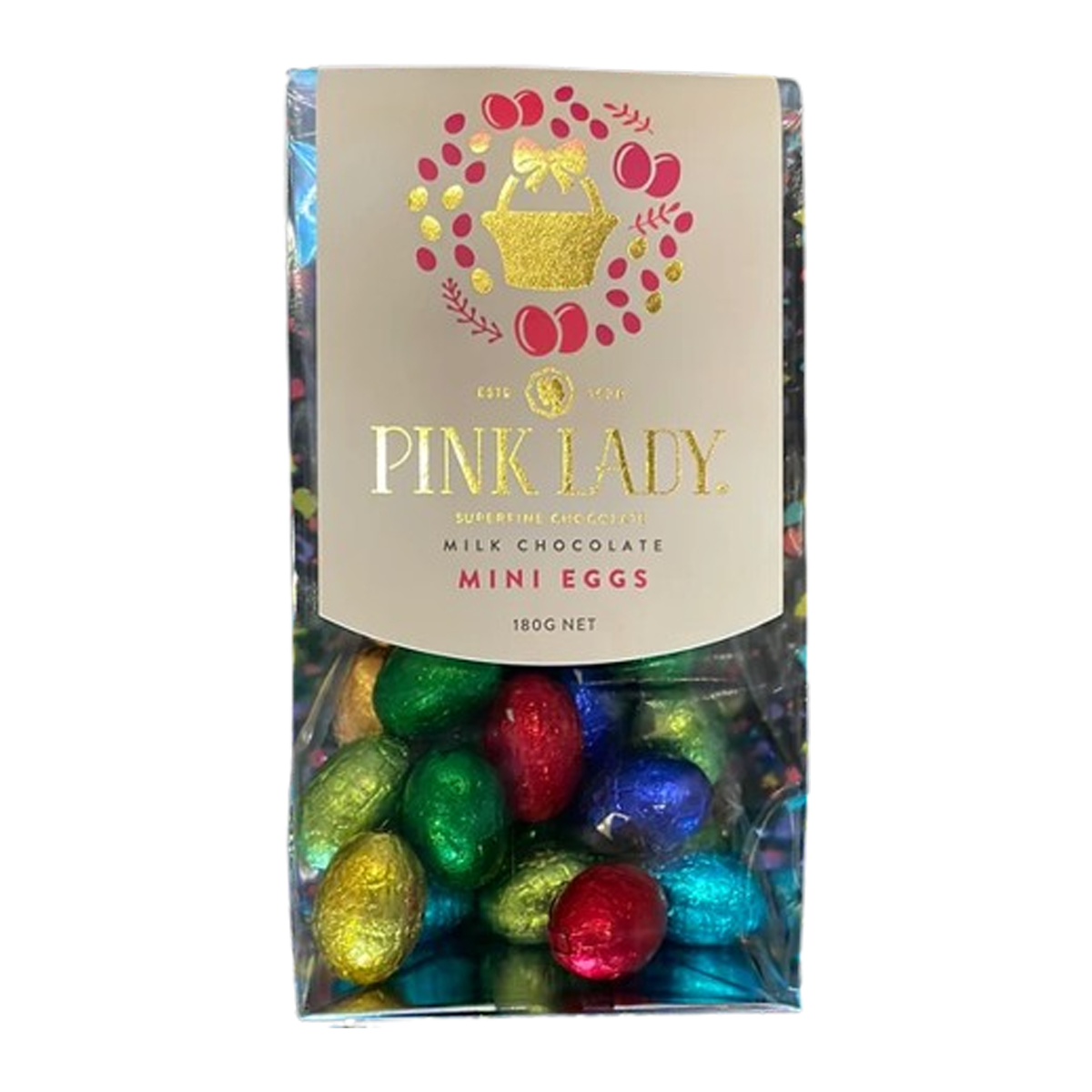 Pink Lady Milk Chocolate Mini Eggs Bag 180g