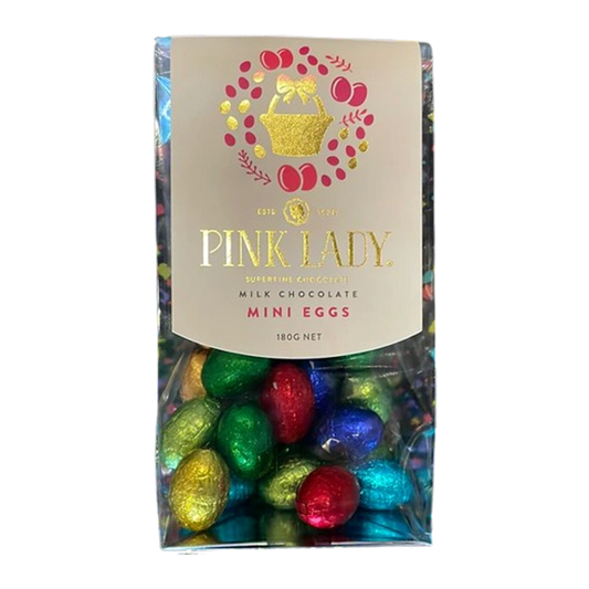 Pink Lady Milk Chocolate Mini Eggs Bag 180g