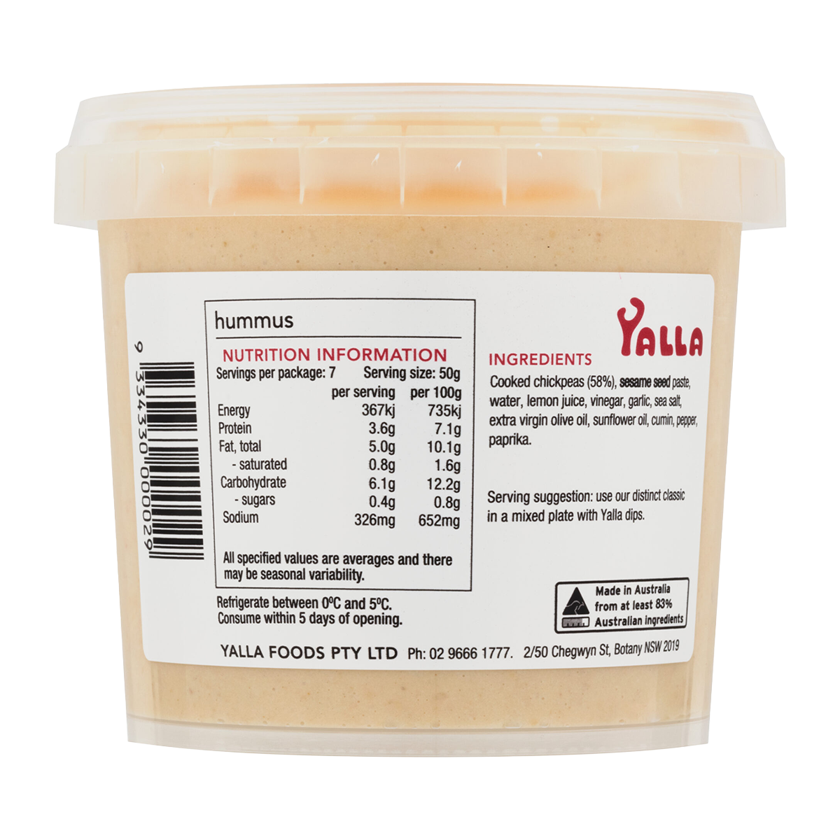 Yalla Hummus 385g
