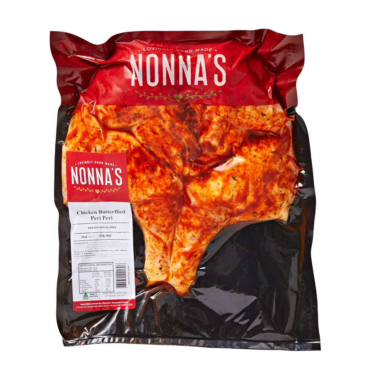 Nonna's Peri Peri Butterflied Chicken 1kg