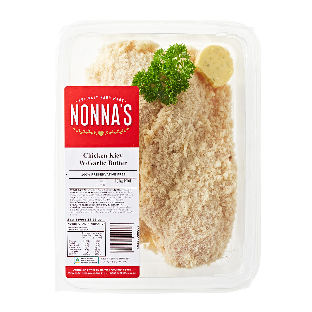 Nonna's Chicken Kiev with Garlic Butter 550g