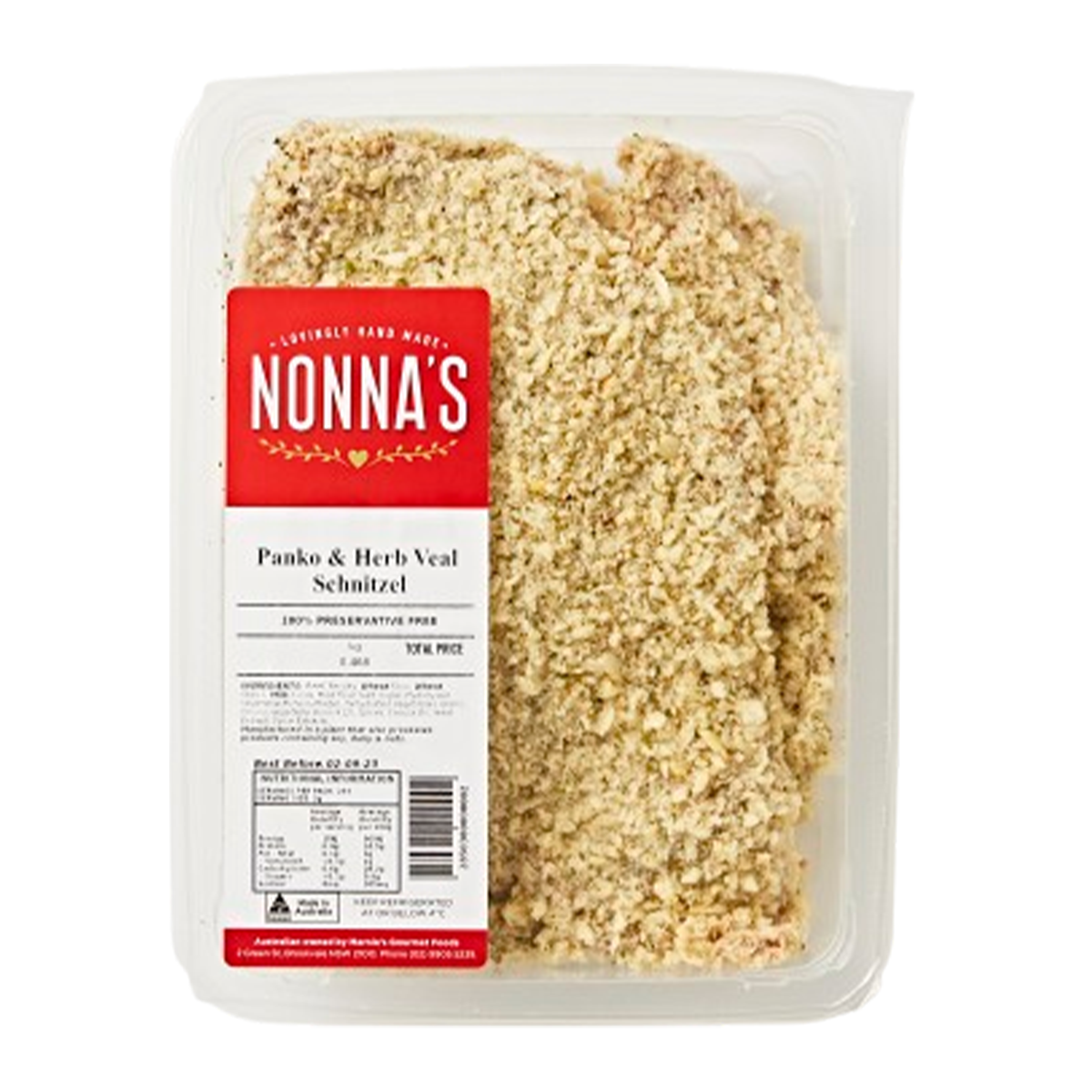 Nonna's Panko & Herb Veal Schnitzel 450g