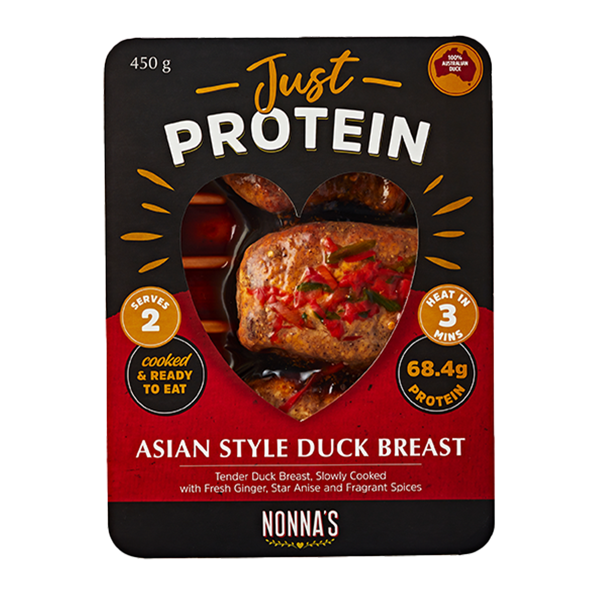 Nonna's Just Protein Asian Style Ducks Breast 450g