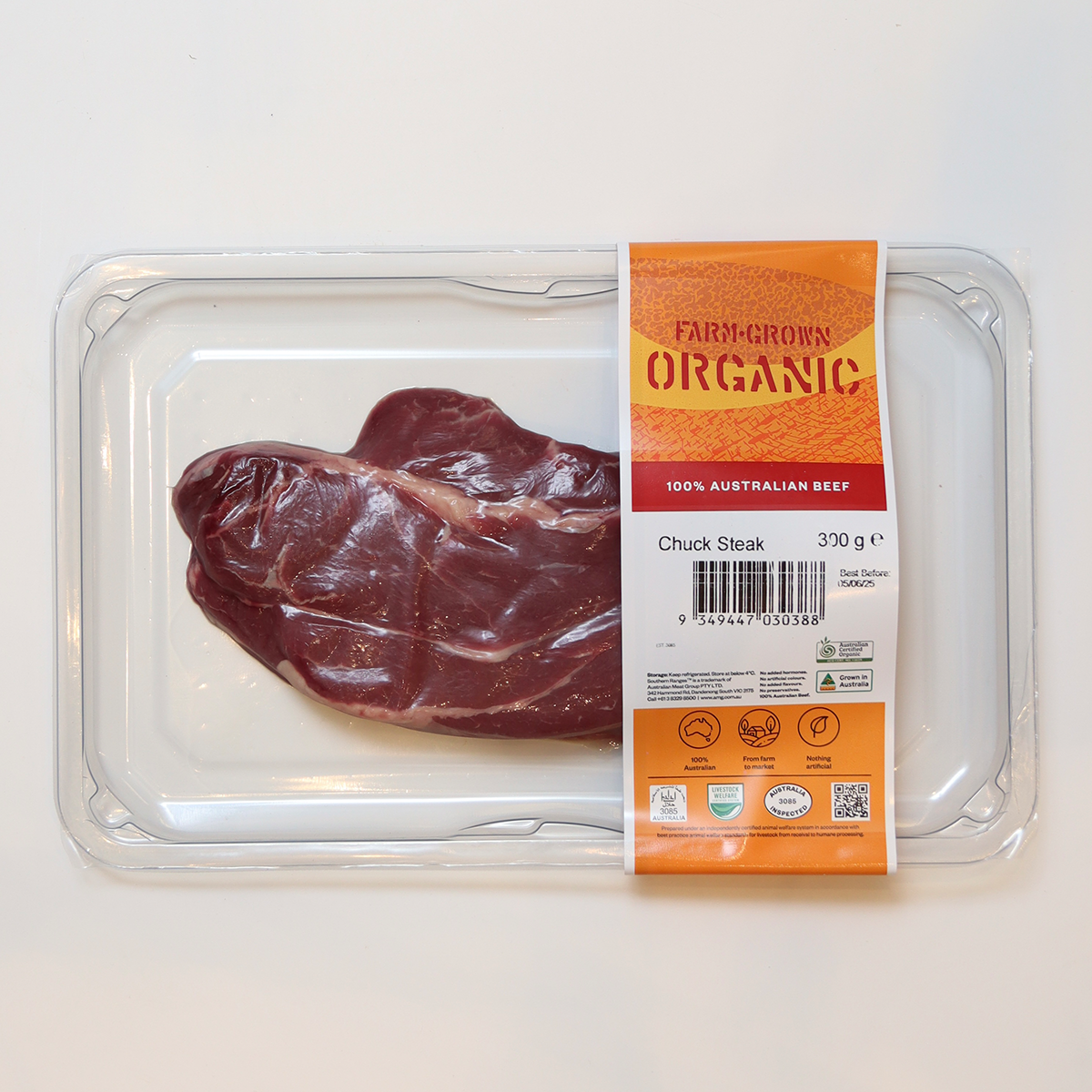 Farm Grown Organic Chuck Steak 300g