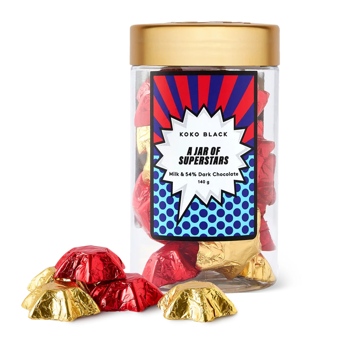 Koko Black Milk & Dark Chocolate Superstars 140g
