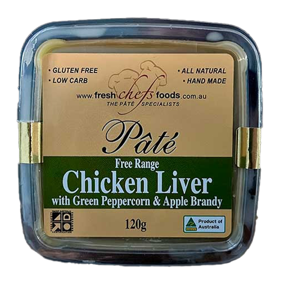 Fresh Chefs Foods Chicken Liver Pate with Green Pepper Corn & Apple Brandy 120g