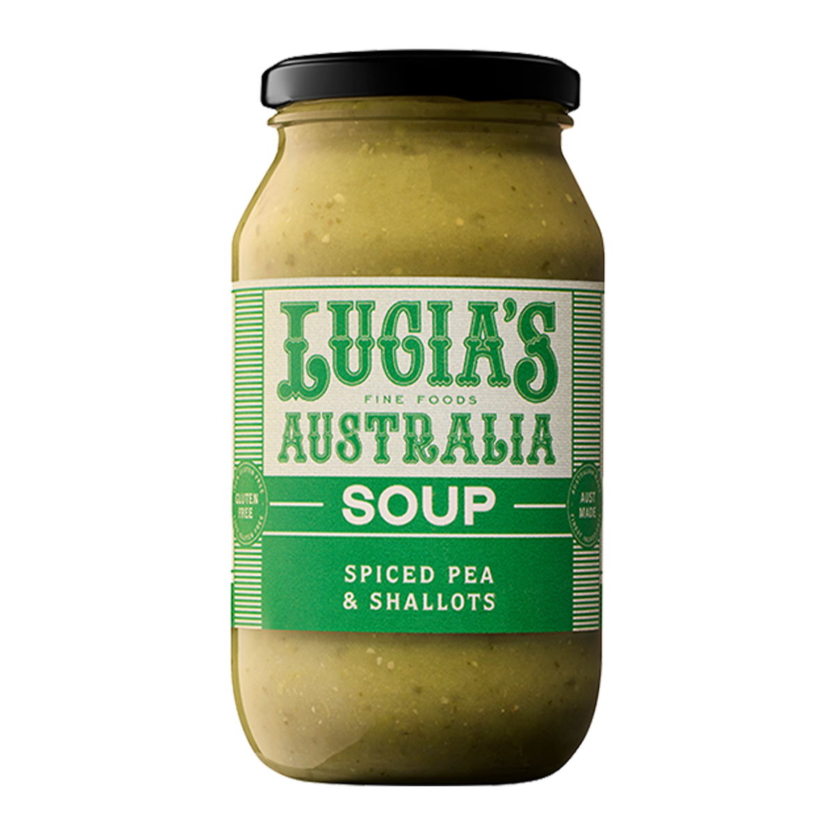 Lucia's Spiced Pea & Shallots with Coriander & Mint Soup 500g