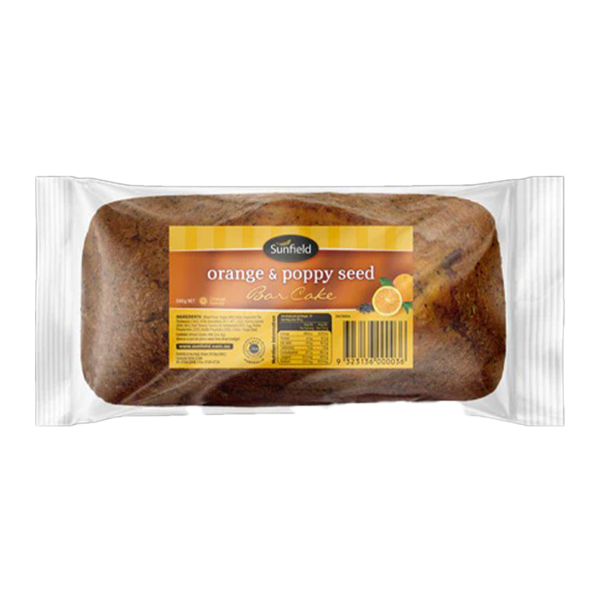 Sunfield Orange & Poppy Seed Cake 500g