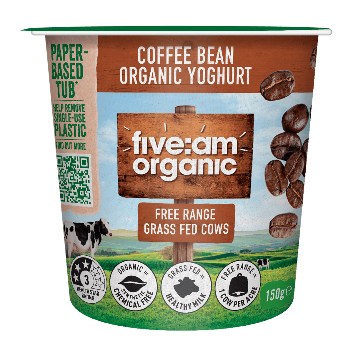 Five AM Coffee Bean Organic Yogurt 150g