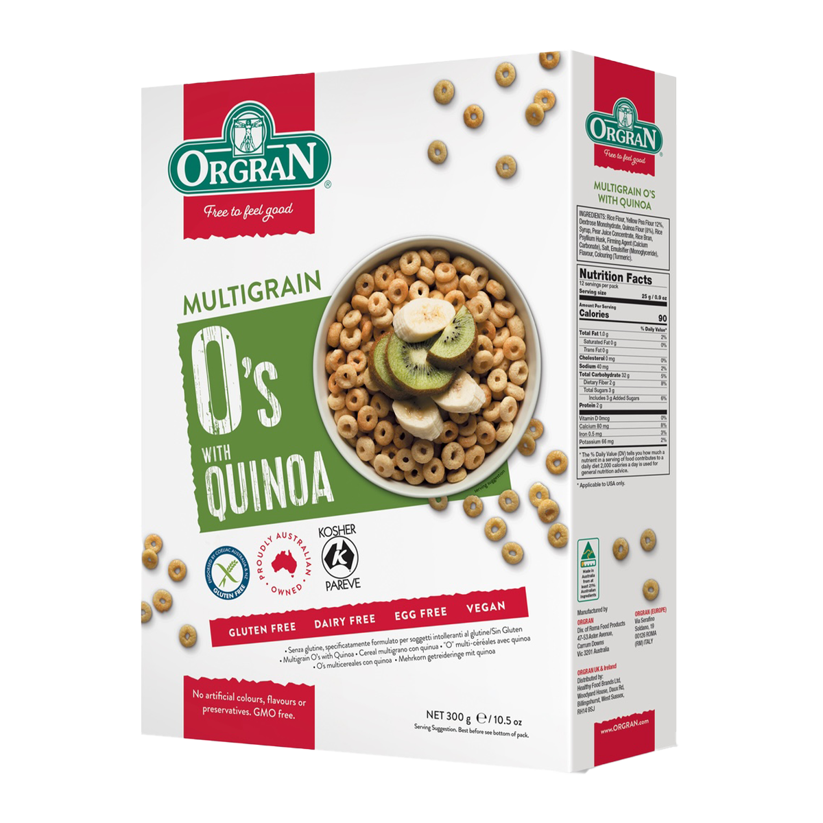 Orgran Multigrain O's with Quinoa 300g