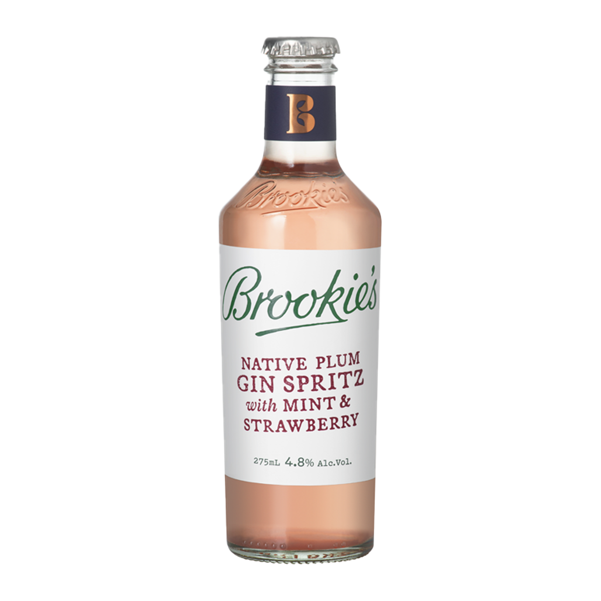 Brookie's Gin Spritz Native Plum with Mint and Strawberry 4 x 275ml | Harris Farm Markets Online