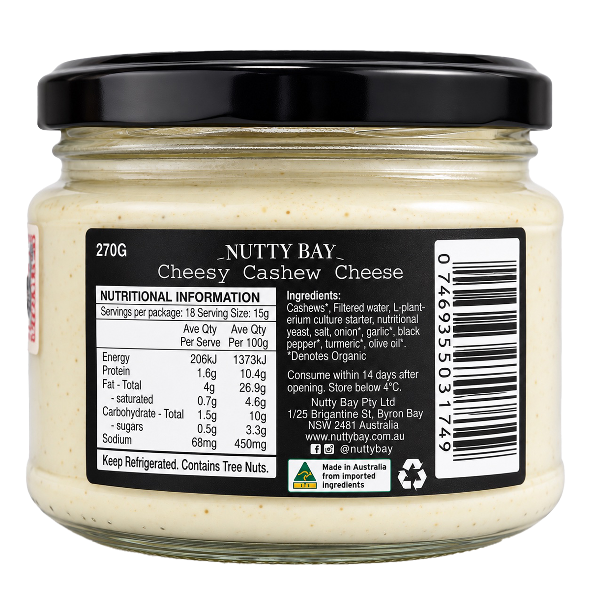 Nutty Bay Classic Cashew Cheese 270g