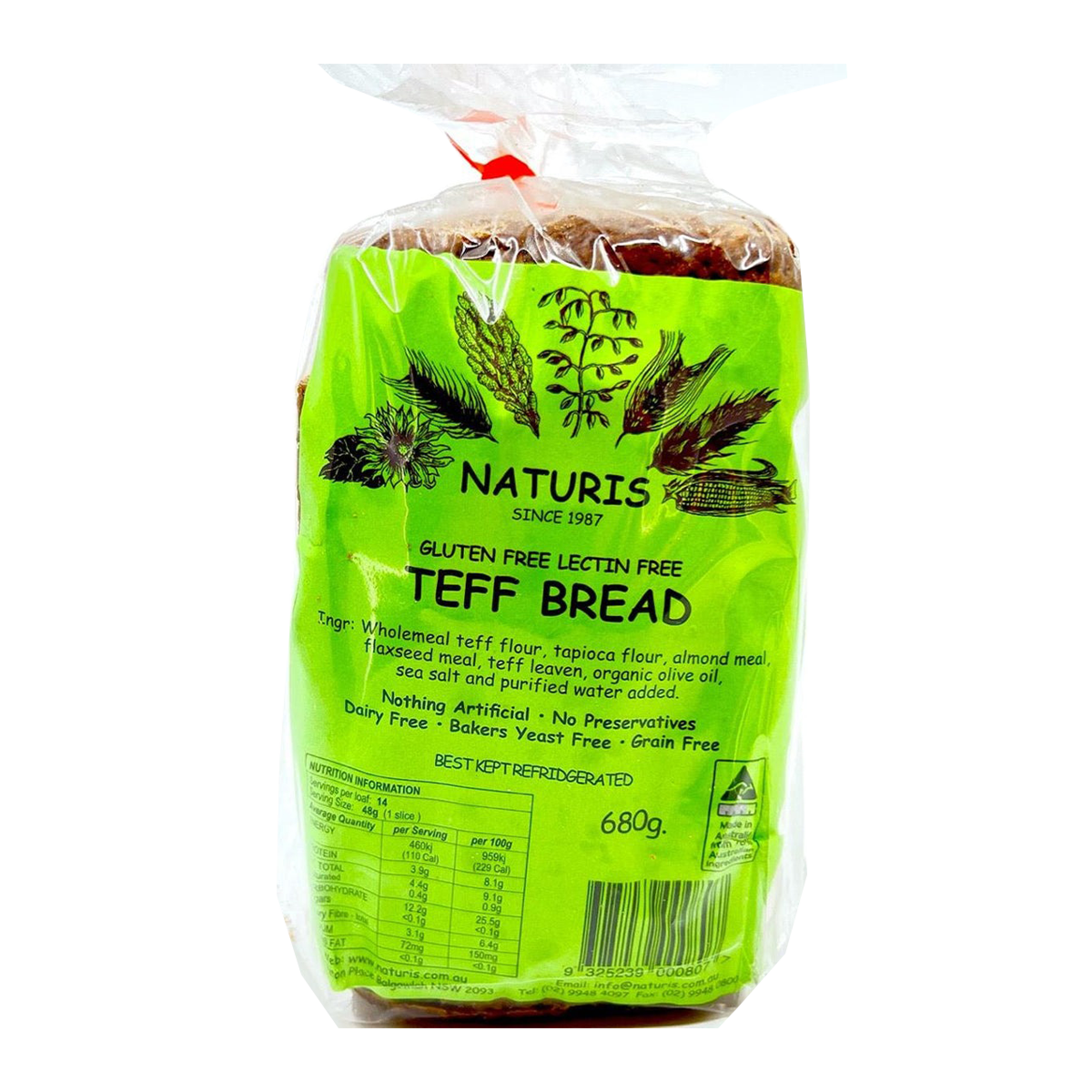 Naturis Teff Loaf Bread 680g