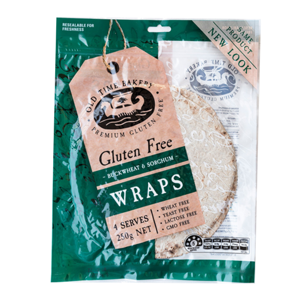 Old Time Bakery Wholesome Gluten Free Wraps 250g
