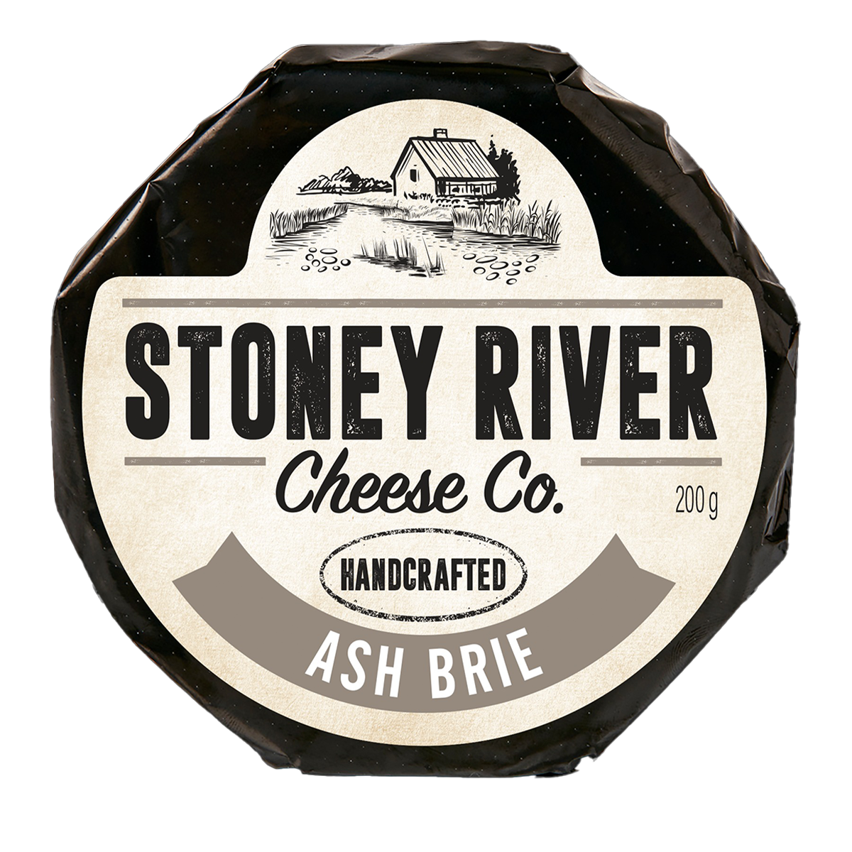 Stoney River Cheese Co. River Ash Brie Cheese 200g