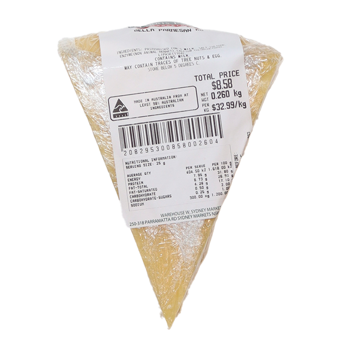 Bella Parmesan Cheese 250-350g