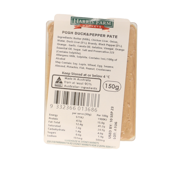 Posh Foods Duck and Pepper Pate 150g