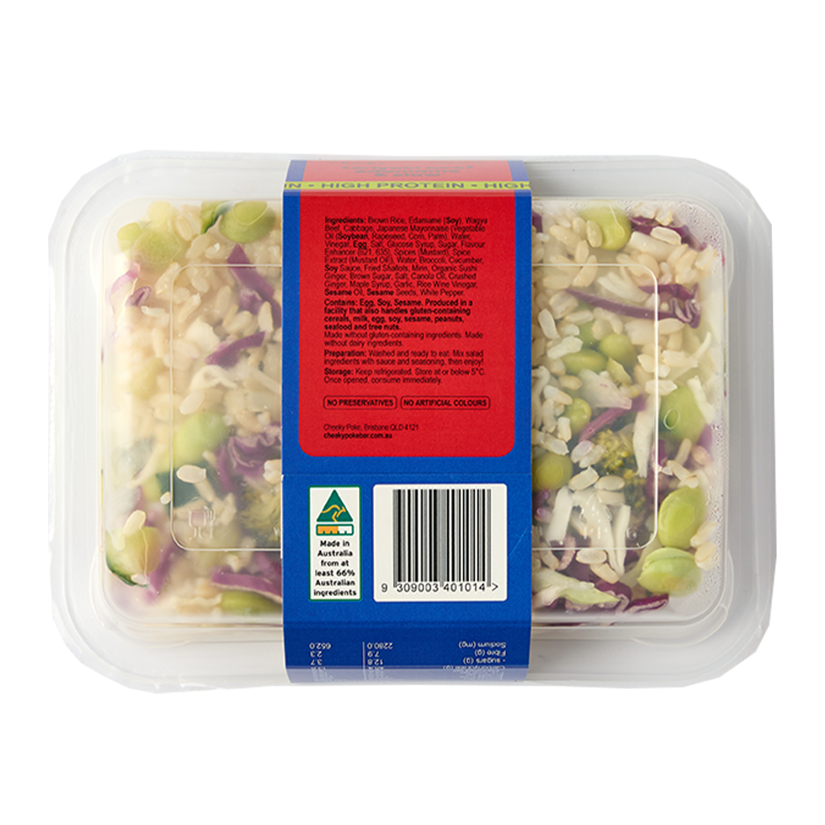 Cheeky Teriyaki Beef, Edamame & Slaw High Protein Bowl 350g