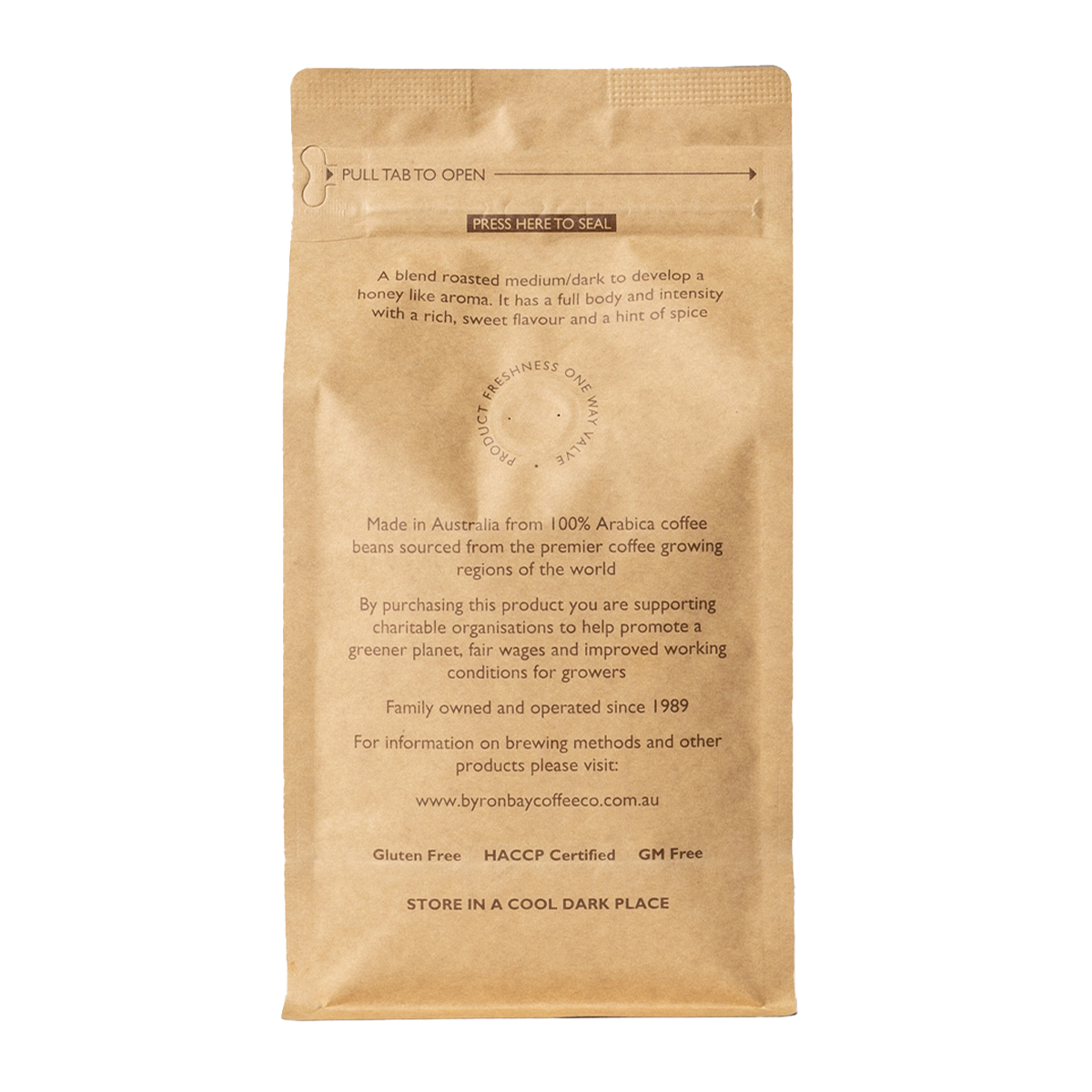 Byron Bay Coffee Co. Nero Espresso Bean Coffee 500g