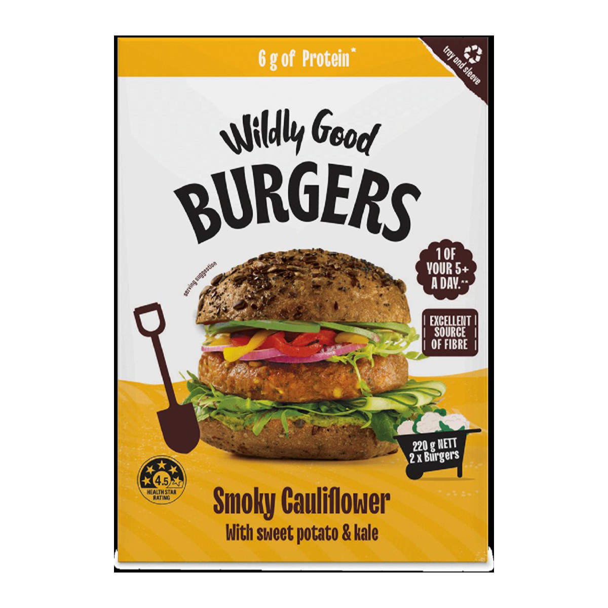 Wildly Good Veggie Cauliflower Burgers 220g