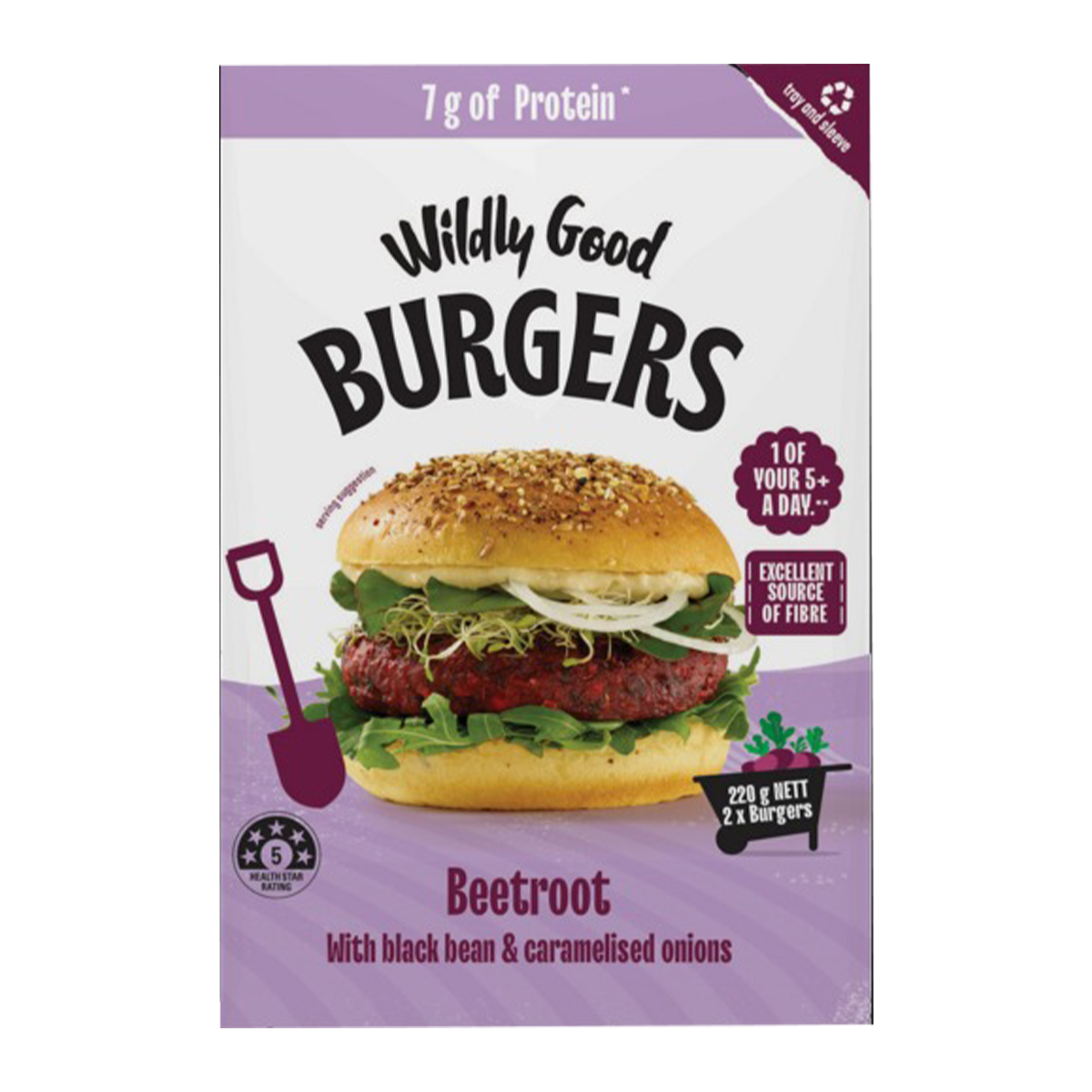 Wildly Good Veggie Beetroot Burgers 220g